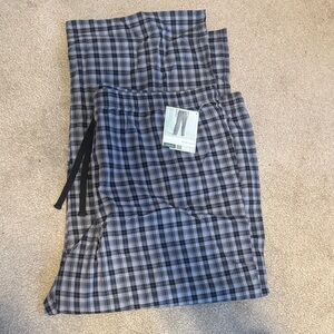 NWT- Merona Blue and Black Plaid Men's lounge Pants